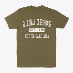 Galloway Crossroads North Carolina Classic Established Classic Dad T-Shirt