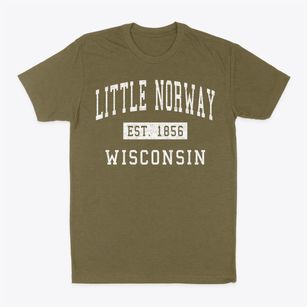 Little Norway Wisconsin Classic Established Classic Dad T-Shirt