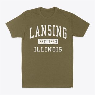 Lansing Illinois Classic Established Classic Dad T-Shirt