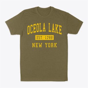 Oceola Lake New York Classic Established Classic Dad T-Shirt