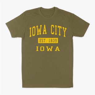 Iowa City Iowa Classic Established Classic Dad T-Shirt