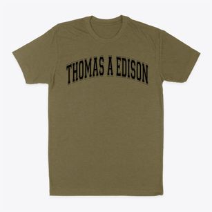 Thomas A Edison Elementary School Varsity Arch Classic Dad T-Shirt
