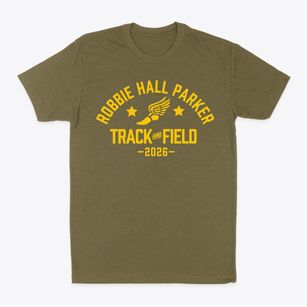 Robbie Hall Parker Elementary School Track and Field Classic Dad T-Shirt