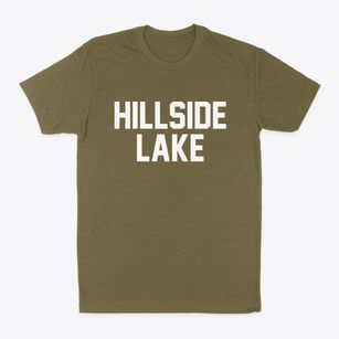 Hillside Lake New York Classic Block Classic Dad T-Shirt