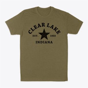Clear Lake Indiana Star Classic Dad T-Shirt