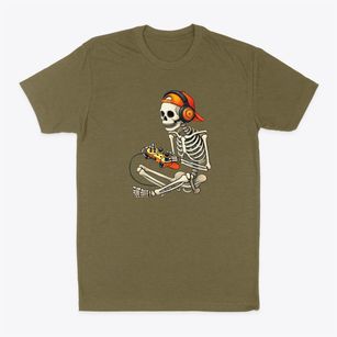   Skeleton Playing Video Games Classic Dad T-Shirt