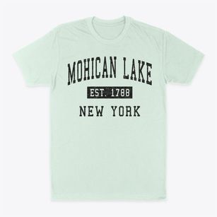 Mohican Lake New York Classic Established Classic Dad T-Shirt