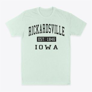 Rickardsville Iowa Classic Established Classic Dad T-Shirt