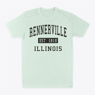 Rennerville Illinois Classic Established Classic Dad T-Shirt