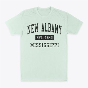 New Albany Mississippi Classic Established Classic Dad T-Shirt