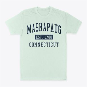 Mashapaug Connecticut Classic Established Classic Dad T-Shirt