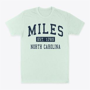 Miles North Carolina Classic Established Classic Dad T-Shirt