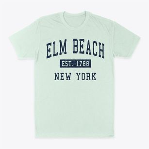 Elm Beach New York Classic Established Classic Dad T-Shirt