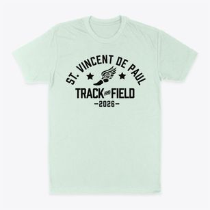 Saint Vincent De Paul School Track and Field Classic Dad T-Shirt