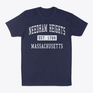 Needham Heights Massachusetts Classic Established Classic Dad T-Shirt