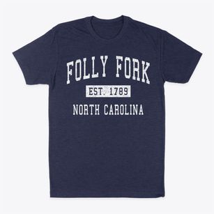 Folly Fork North Carolina Classic Established Classic Dad T-Shirt