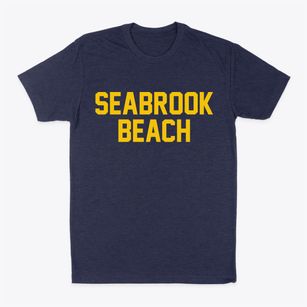 Seabrook Beach New Hampshire Classic Block Classic Dad T-Shirt