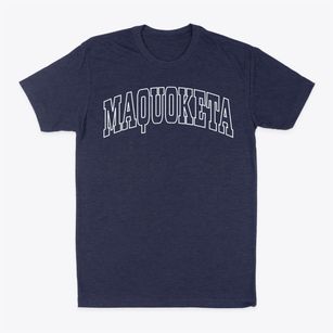 Maquoketa Iowa Trendy Block Classic Dad T-Shirt