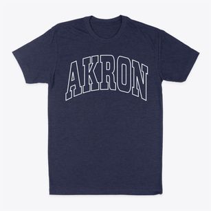 Akron Iowa Trendy Block Classic Dad T-Shirt