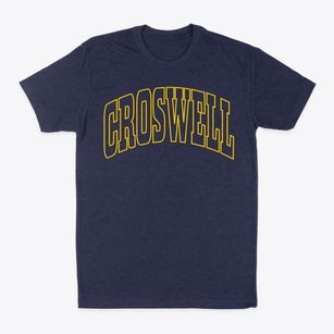 Croswell Michigan Trendy Block Classic Dad T-Shirt