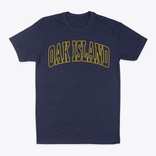Oak Island Texas Trendy Block Classic Dad T-Shirt
