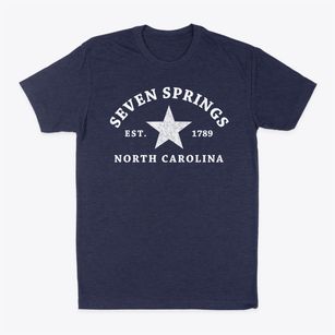 Seven Springs North Carolina Star Classic Dad T-Shirt