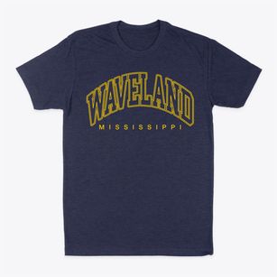Waveland Mississippi Inline Classic Dad T-Shirt