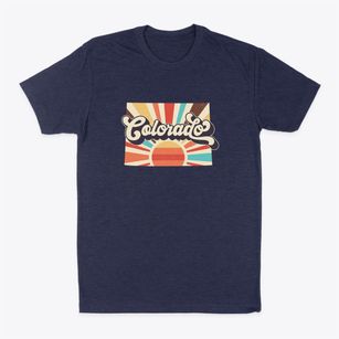  Colorado Retro Art Classic Dad T-Shirt