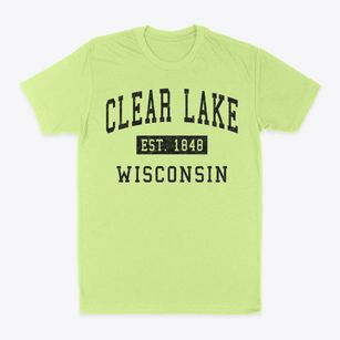 Clear Lake Wisconsin Classic Established Classic Dad T-Shirt