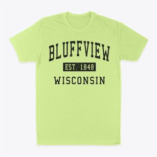 Bluffview Wisconsin Classic Established Classic Dad T-Shirt