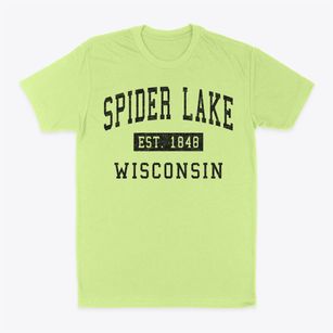 Spider Lake Wisconsin Classic Established Classic Dad T-Shirt