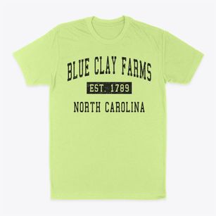 Blue Clay Farms North Carolina Classic Established Classic Dad T-Shirt