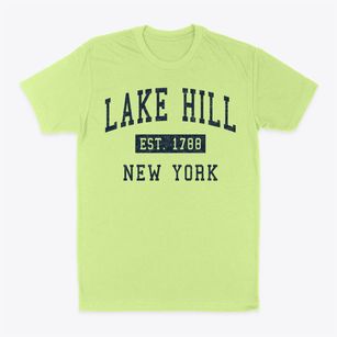 Lake Hill New York Classic Established Classic Dad T-Shirt