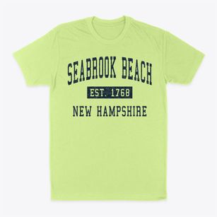 Seabrook Beach New Hampshire Classic Established Classic Dad T-Shirt