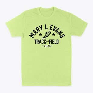 Mary L Evans Kindergarten School Track and Field Classic Dad T-Shirt