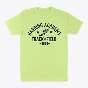 Harding Academy Cherry Road Campus Track and Field Classic Dad T-Shirt