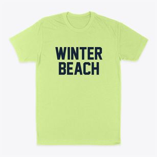 Winter Beach Florida Classic Block Classic Dad T-Shirt