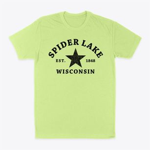 Spider Lake Wisconsin Star Classic Dad T-Shirt