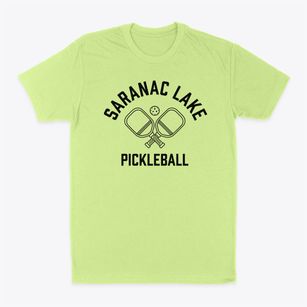 Saranac Lake New York Pickleball Classic Dad T-Shirt