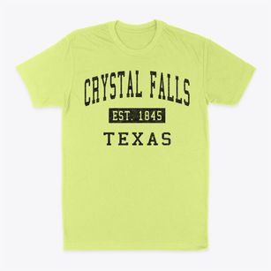 Crystal Falls Texas Classic Established Classic Dad T-Shirt