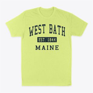 West Bath Maine Classic Established Classic Dad T-Shirt