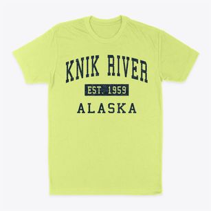 Knik River Alaska Classic Established Classic Dad T-Shirt