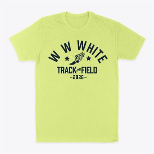 W W White Elementary School Track and Field Classic Dad T-Shirt