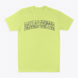 Dallas Center Iowa Trendy Block Classic Dad T-Shirt