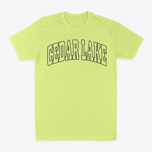 Cedar Lake Wisconsin Trendy Block Classic Dad T-Shirt