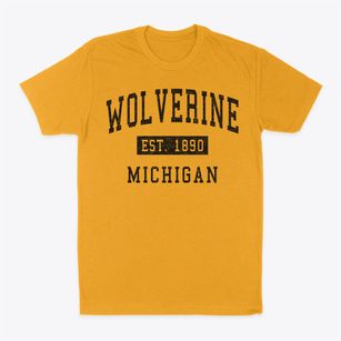Wolverine Michigan Classic Established Classic Dad T-Shirt