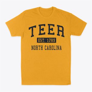 Teer North Carolina Classic Established Classic Dad T-Shirt