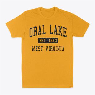 Oral Lake West Virginia Classic Established Classic Dad T-Shirt