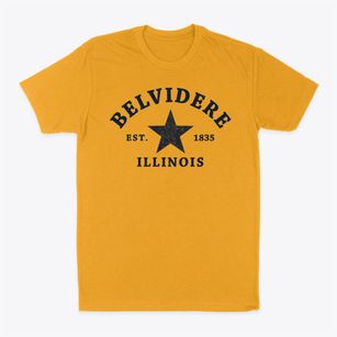 Belvidere Illinois Star Classic Dad T-Shirt