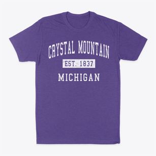 Crystal Mountain Michigan Classic Established Classic Dad T-Shirt